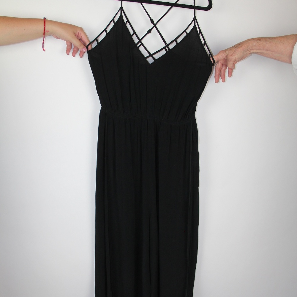 ECOTE BY UO Lattice Spliced Wide Leg Jumpsuit